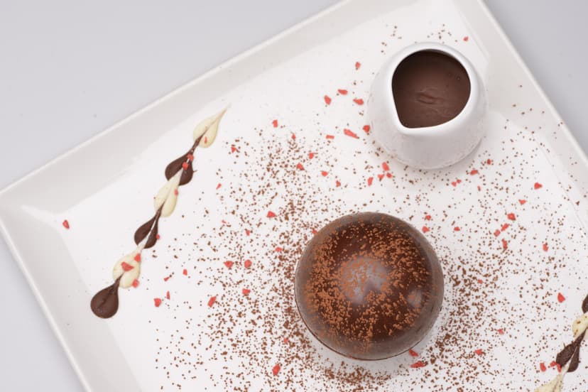 Tirpstantis šokoladinis burbulas dviem