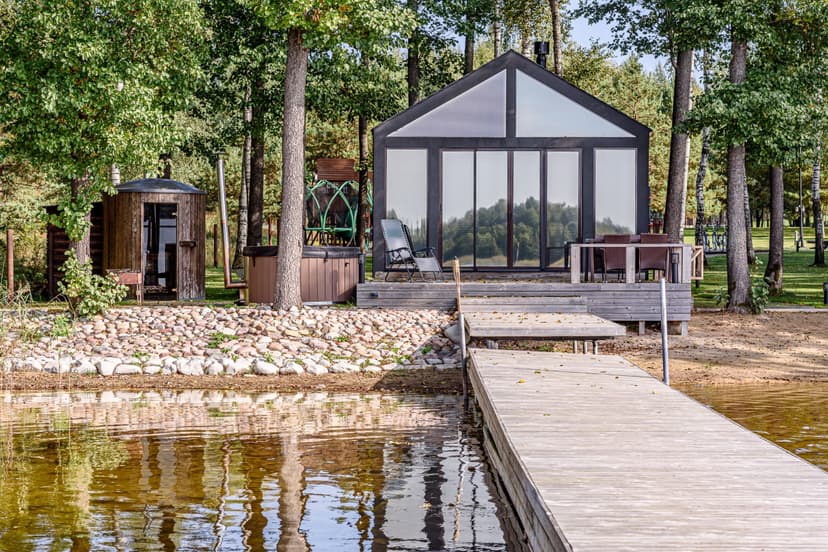 Poilsis DVIEM Paplūdimio namuke ant ežero kranto visomis savaitės dienomis