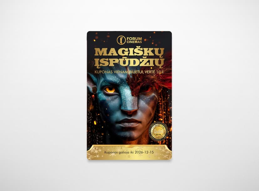 Šventinis FORUM CINEMAS kino kuponas