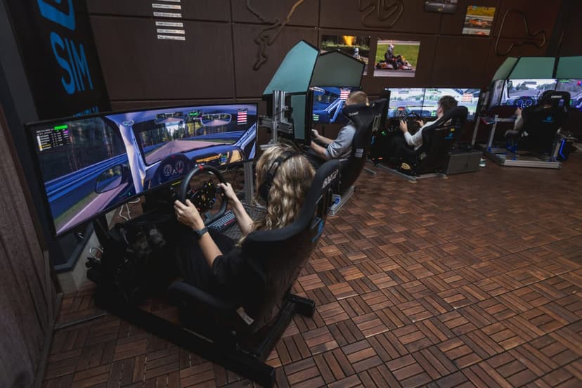 Treniruotė lenktynių simuliatoriuje