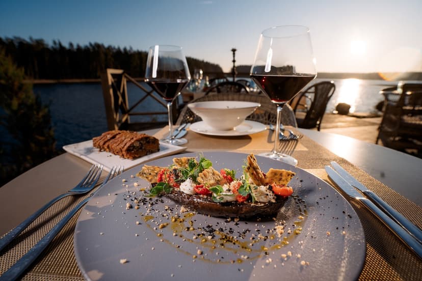 Vakarienė restorane „Silenes Terases“ kurorte „Silene Resort & SPA“ Latvijoje